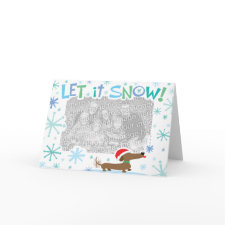 Christmas doxie photo card card