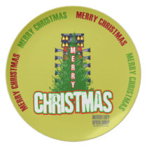 Christmas Drag Tree Plate plates
