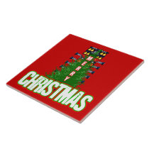 Christmas Drag Tree Tile tiles