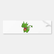 Christmas Dragon Bumper Sticker