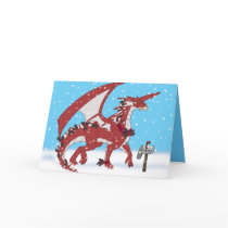 Christmas Dragon Card