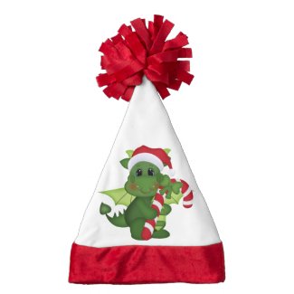 Christmas Dragon Holiday Santa hat