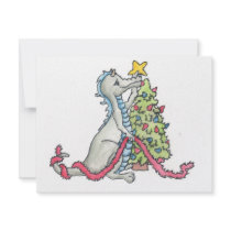Christmas Dragon invitations by BeMusedArt Christmas Dragon invitations