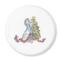 Christmas Dragon magnets by BeMusedArt Christmas Dragon magnets