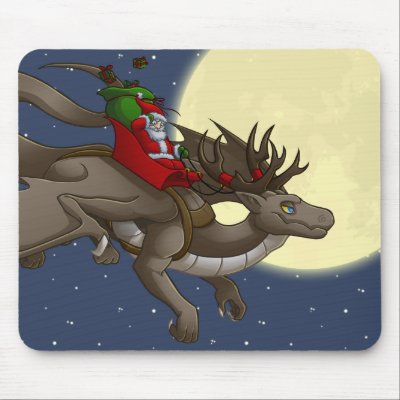 Christmas Dragon Mousepad