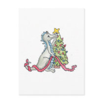 Christmas Dragon postcards by BeMusedArt Christmas Dragon postcards