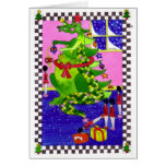 Christmas Dragon Tree Greeting Cards