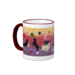 Christmas Dreaming Black Labrador Painting Mugs
