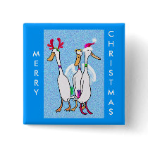 Christmas ducks buttons by Annaart Christmas ducks buttons