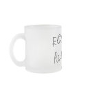 Christmas "eggnog rules" - frosted glass mug