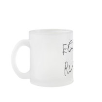 Christmas "eggnog rules" - frosted glass mug