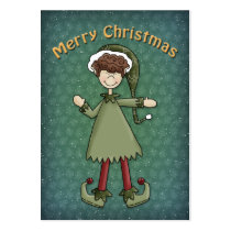Christmas Elf Boy business cards