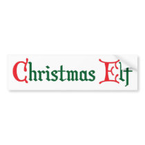 Christmas Elf bumper stickers