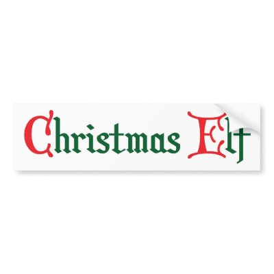 Christmas Elf Bumper Sticker by lifeisahighway