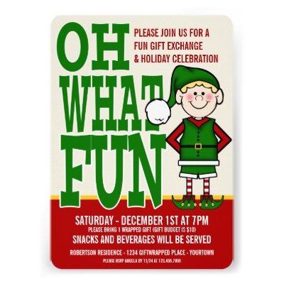 Buy gift cards exchange - Christmas Elf Gift Exchange Party Cards (10-pack)
