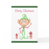 Christmas Elf Greeting Card