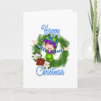 Christmas Elf Greeting Card