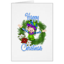 Christmas Elf Greeting Card