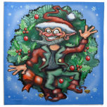 Christmas Elf Printed Napkin