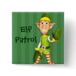 Christmas Elf Patrol Button