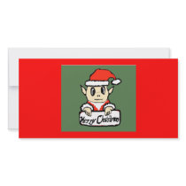 Christmas elf picture card