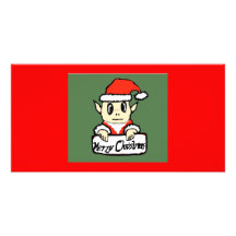 Christmas elf picture card