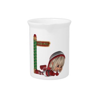 Christmas Elf Pitcher