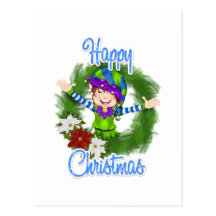 Christmas Elf Post Card