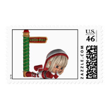Christmas Elf  Postage Stamp