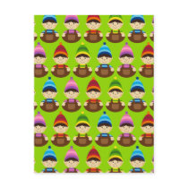 Christmas Elf Repeat Postcard by markmurphycreative Christmas Elf Repeat Postcard