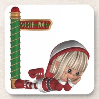 Christmas Elf Set of Six Coasters