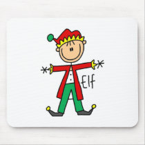 Christmas Elf Stick Figure Mousepad