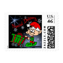 Christmas Elf US Postage Stamp by Haminee Christmas Elf US Postage Stamp