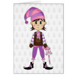 Christmas Elf with Candy Cane Card