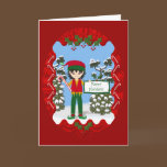 Christmas Elf with Candy Canes Card cards