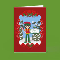 Christmas Elf with Candy Canes Card by KirstenEdwards Christmas Elf with Candy Canes Card