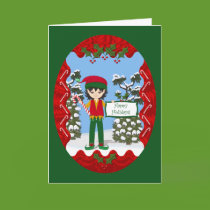 Christmas Elf with Candy Canes Card by KirstenEdwards Christmas Elf with Candy Canes Card