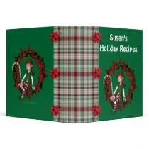 Christmas Elf Wreath Holiday Recipe Custom Binder