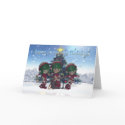 Christmas Elf's rocking around the Christmas Tree card