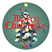 CHRISTMAS ELVES by SHARON SHARPE stickers