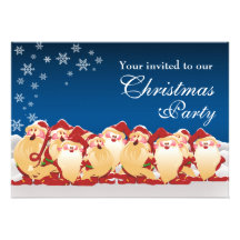 Christmas Elves Party Card