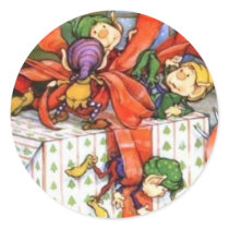 Christmas Elves Wrapping Gift Sticker by kimmyklassickorner Christmas Elves Wrapping Gift Sticker
