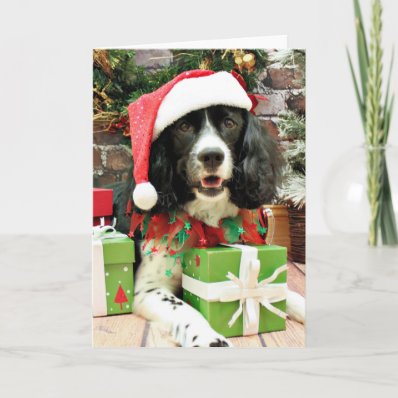 Christmas - English Springer Spaniel - Lucy Greeting Card