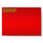 Christmas Envelope for 5x7 Greeting Cards