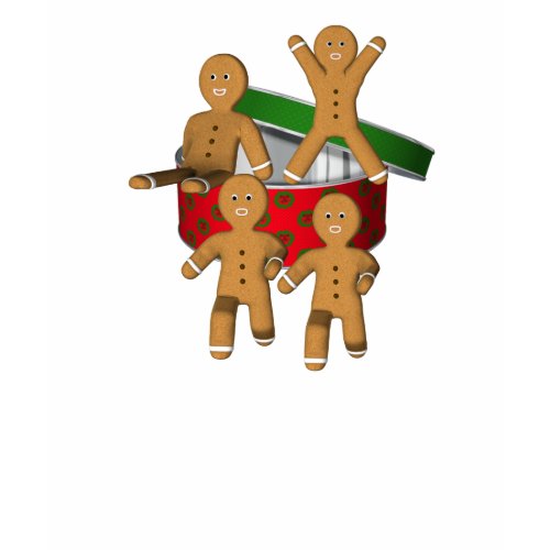Christmas Escaping Gingerbread Men Funny T-Shirt shirt