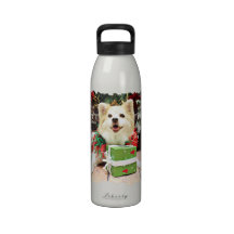 Christmas - Eskie and Corgi X - Rufus Reusable Water Bottles