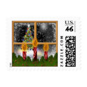 Christmas Eve Holiday Greeting Postage stamp