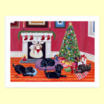 Christmas Eve Labradors postcards