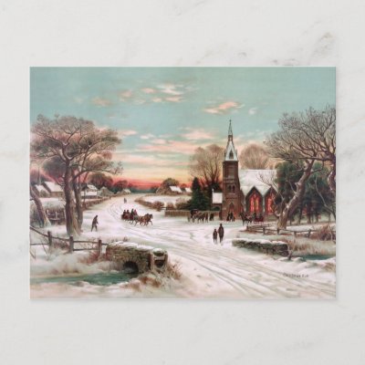 Christmas Eve Vintage Postcard