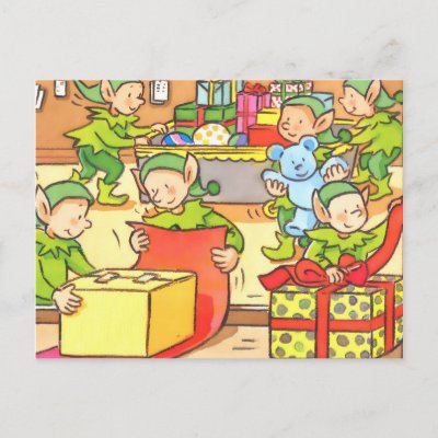 Christmas Factory postcards